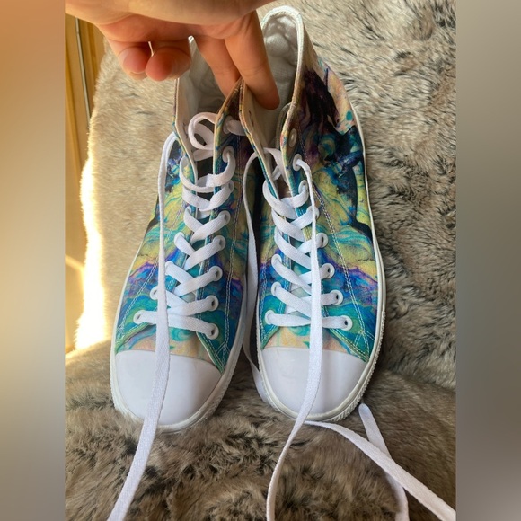 Yes We Vibe Unisex Unicorn High Tops Size 9.5 women’s/8 Men - Picture 7 of 11